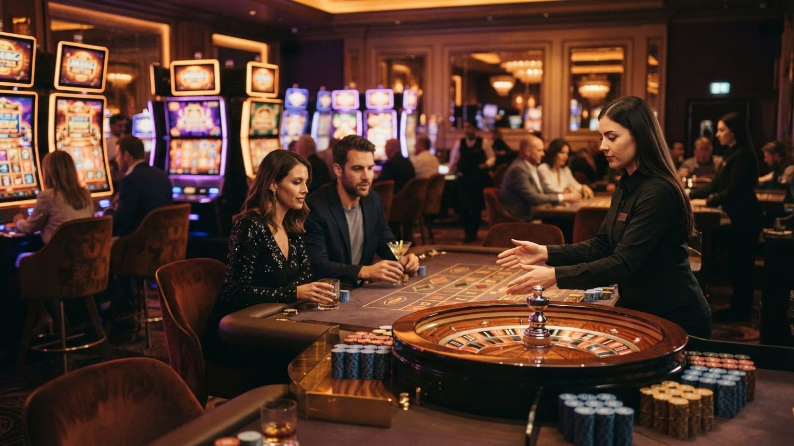 Jeux de casino en ligne présentés dans une ambiance moderne